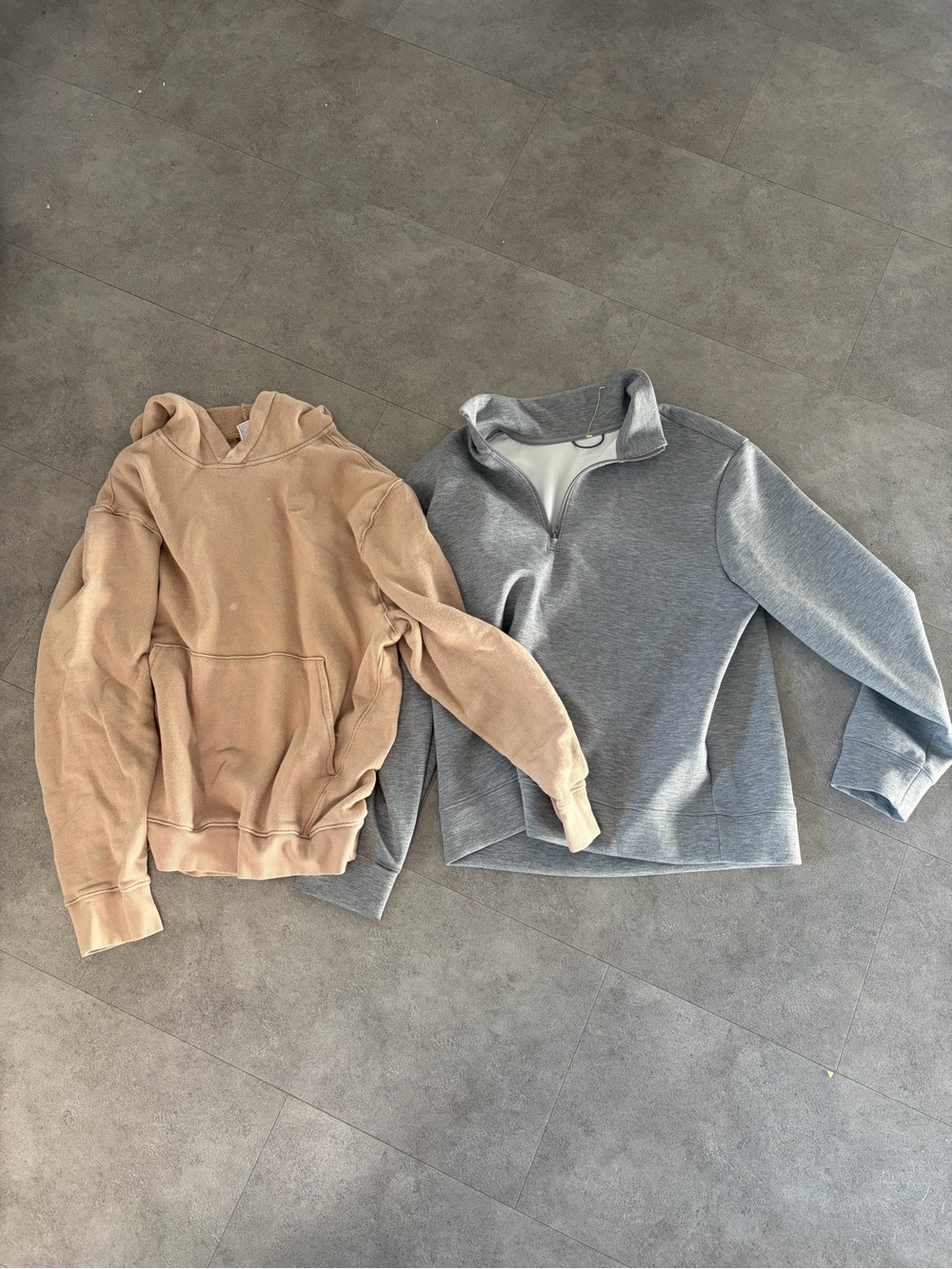 all in motion Gray & Cream Lightweight Zip Pullover